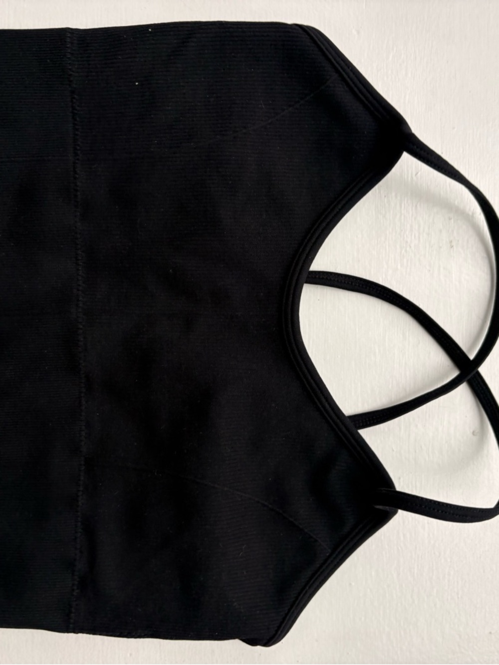 Women's Black Seamless Strappy Tank Top